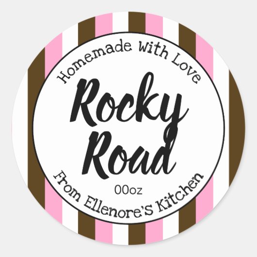 Sticker Rond Rocky Road (Devant)