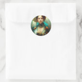 Sticker Rond Rococo Future Imaginaire Sci-Fi (Sac)