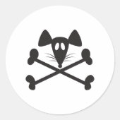 Sticker Rond Rodent pirate (Devant)