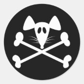 Sticker Rond Rodent pirate (Devant)