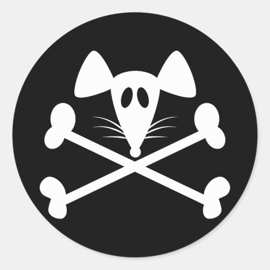 Sticker Rond Rodent pirate (Devant)