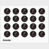 Sticker Rond Rodeo Bull Riding (Feuille)