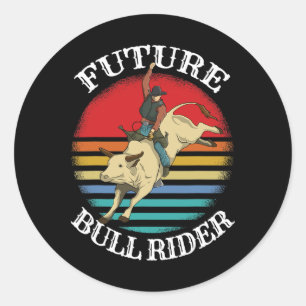 Sticker Rond Rodeo Cowboy Cowgirl Barrel Racing Horsebac