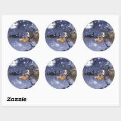 Sticker Rond Rodéo urbain (Feuille)