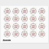 Sticker Rond Rodeo Western Cowboy Baby shower (Feuille)