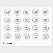 Sticker Rond Rodeo Western Cowboy Baby shower (Feuille)