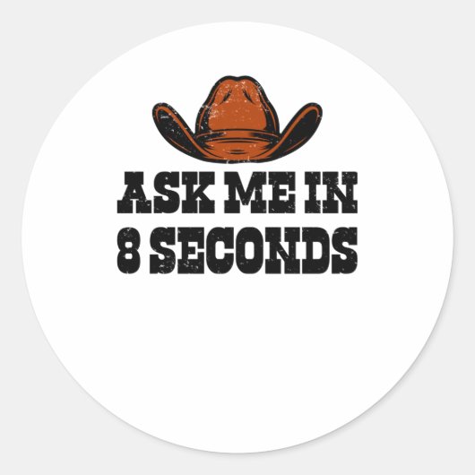 Sticker Rond Rodeo Western Cowboy Wild West Bull (Devant)