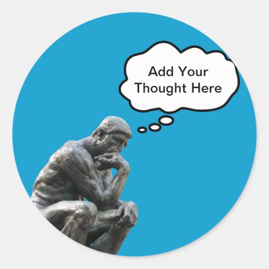 Sticker Rond Rodin's Thinker (Devant)
