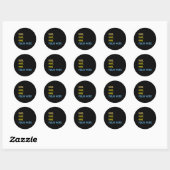 Sticker Rond roe roe roe roe votre vote (Feuille)