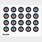 Sticker Rond roe roe roe roe Votre vote 1 (Feuille)