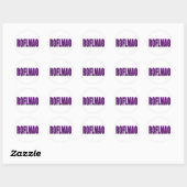 Sticker Rond ROFLMAO violet (Feuille)