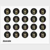 Sticker Rond Roi 13 Anniversaire Fête De Py 13E Thème Royal (Feuille)