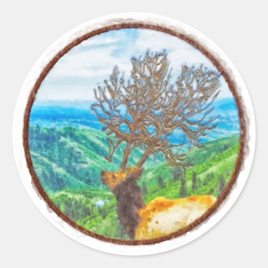 Sticker Rond Roi Cervus (Devant)