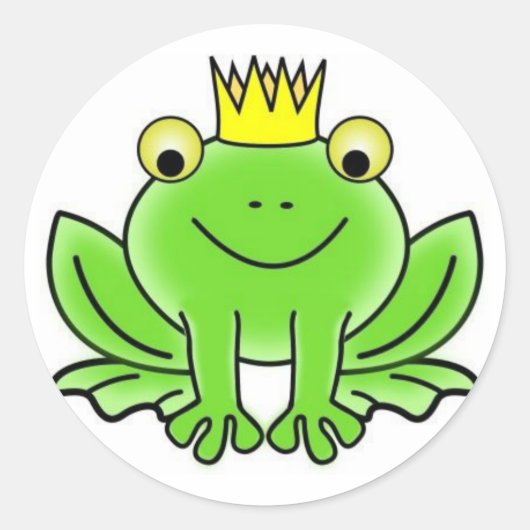 Sticker Rond Roi de grenouille (Devant)