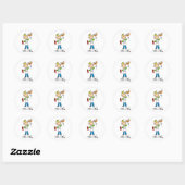 Sticker Rond Roi des BBQ (Feuille)