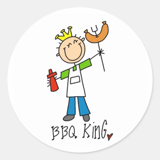 Sticker Rond Roi des BBQ (Devant)