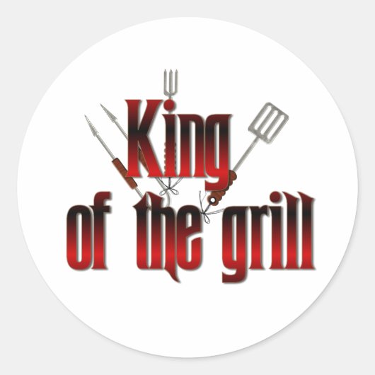 Sticker Rond Roi du grill (Devant)