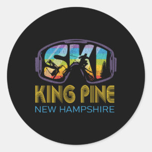 Sticker Rond Roi du ski Pine Vacances de ski au New Hampshire