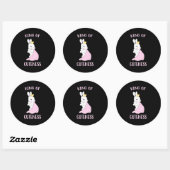 Sticker Rond Roi Lapin De Mignité (Feuille)