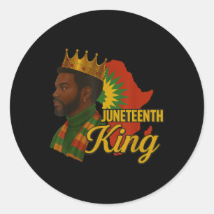 Sticker Rond Roi noir 1865 Couronne Africain-Américain