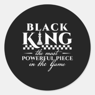 Sticker Rond Roi Noir - Histoire Noire Et Racines Africaines Af