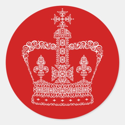 Sticker Rond Roi ou Reine Couronne (Devant)