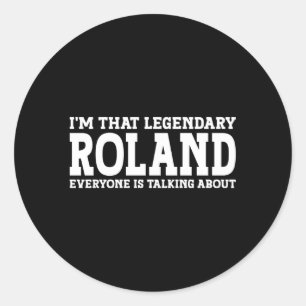 Sticker Rond Roland Nom de famille Famille Nom de famille Rolan