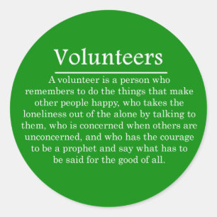 Sticker Rond Rôle des bénévoles