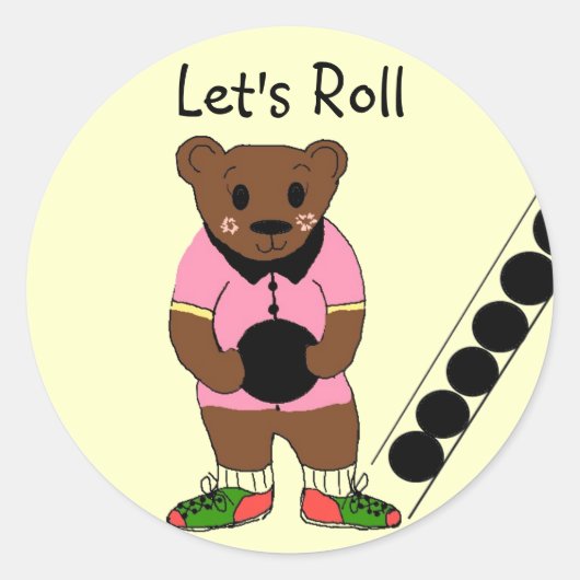 Sticker Rond Roll - Bowling (Devant)
