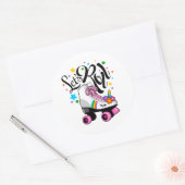 Sticker Rond Roll Unicorn Roller skate (Enveloppe)