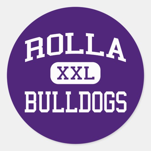Sticker Rond Rolla - Bulldogs - Haut - Rolla Dakota du Nord (Devant)