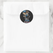 Sticker Rond Roller Derby Jammer (Sac)