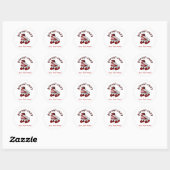 Sticker Rond Roller Derby Patinage - Rouge (Feuille)