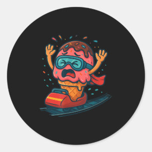 Sticker Rond Roller Dessous de verre Crème Glace Costume Pour G