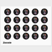Sticker Rond Rollerskates 80'S Roller Disco Patinage (Feuille)