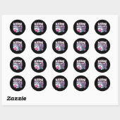Sticker Rond Rolling In 16 Bowling 16th Birthday (Feuille)