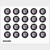 Sticker Rond Rolling In 18 Bowling 18th Birthday (Feuille)