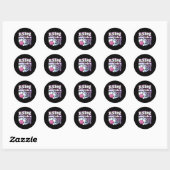 Sticker Rond Rolling In 31 Bowling 31st Birthday (Feuille)