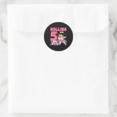 Sticker Rond Rolling In 5 5th Birthday Unicorn Bowling 5 Year (Sac)