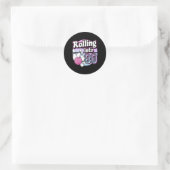 Sticker Rond Rolling In 80 Bowling 80e anniversaire (Sac)