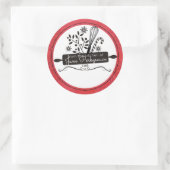 Sticker Rond Rolling pin whisk Noël de la cuisine de (Sac)