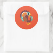 Sticker Rond Rollo la Turquie (Sac)