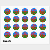 Sticker Rond Roma, Inde (Feuille)