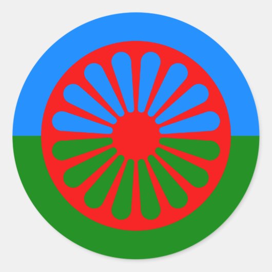 Sticker Rond Roma, Inde (Devant)