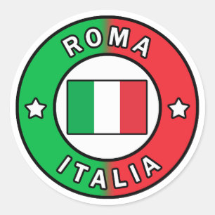 Sticker Rond Roma Italie