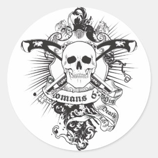Sticker Rond Romains 6:23 01