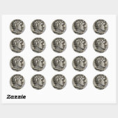 Sticker Rond Roman Coin (Feuille)