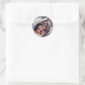 Sticker Rond Romance dans le ciel (Sac)