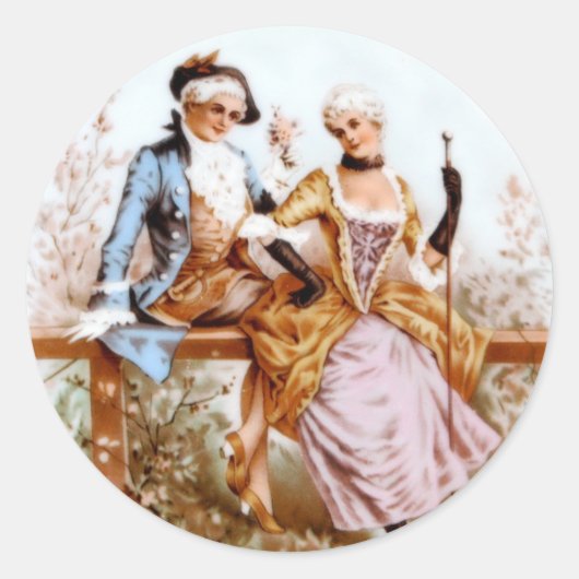 Sticker Rond Romance française du XVIIIe siècle (Devant)