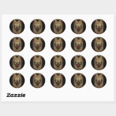 Sticker Rond Romance gothique : Passion cachée. (Feuille)